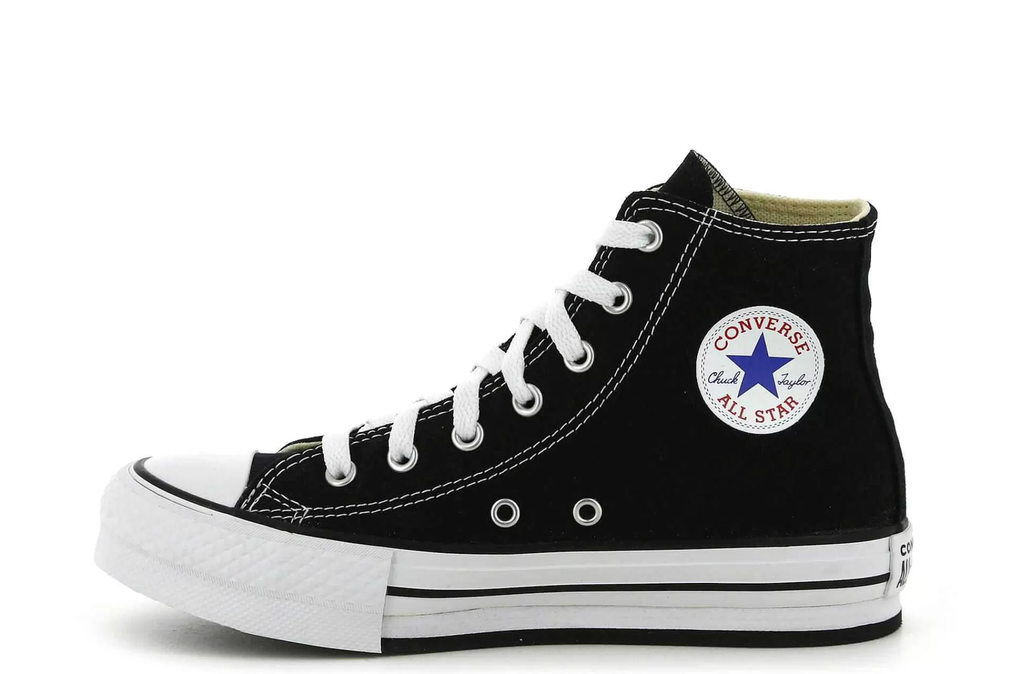 Outlet Zapatillas Con Cordones 272855C/001 Black White Black Niña Zapatillas