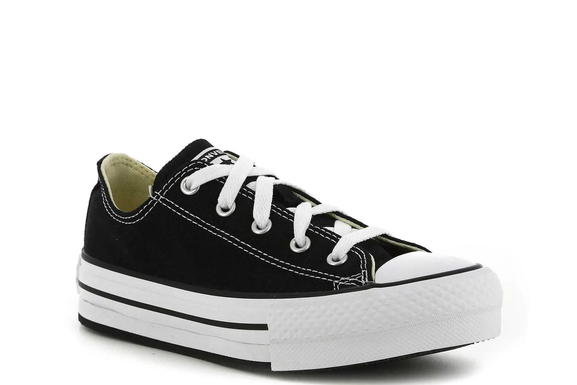 Shop Zapatillas Con Cordones 272857C/001 Black White Black Niña Zapatillas