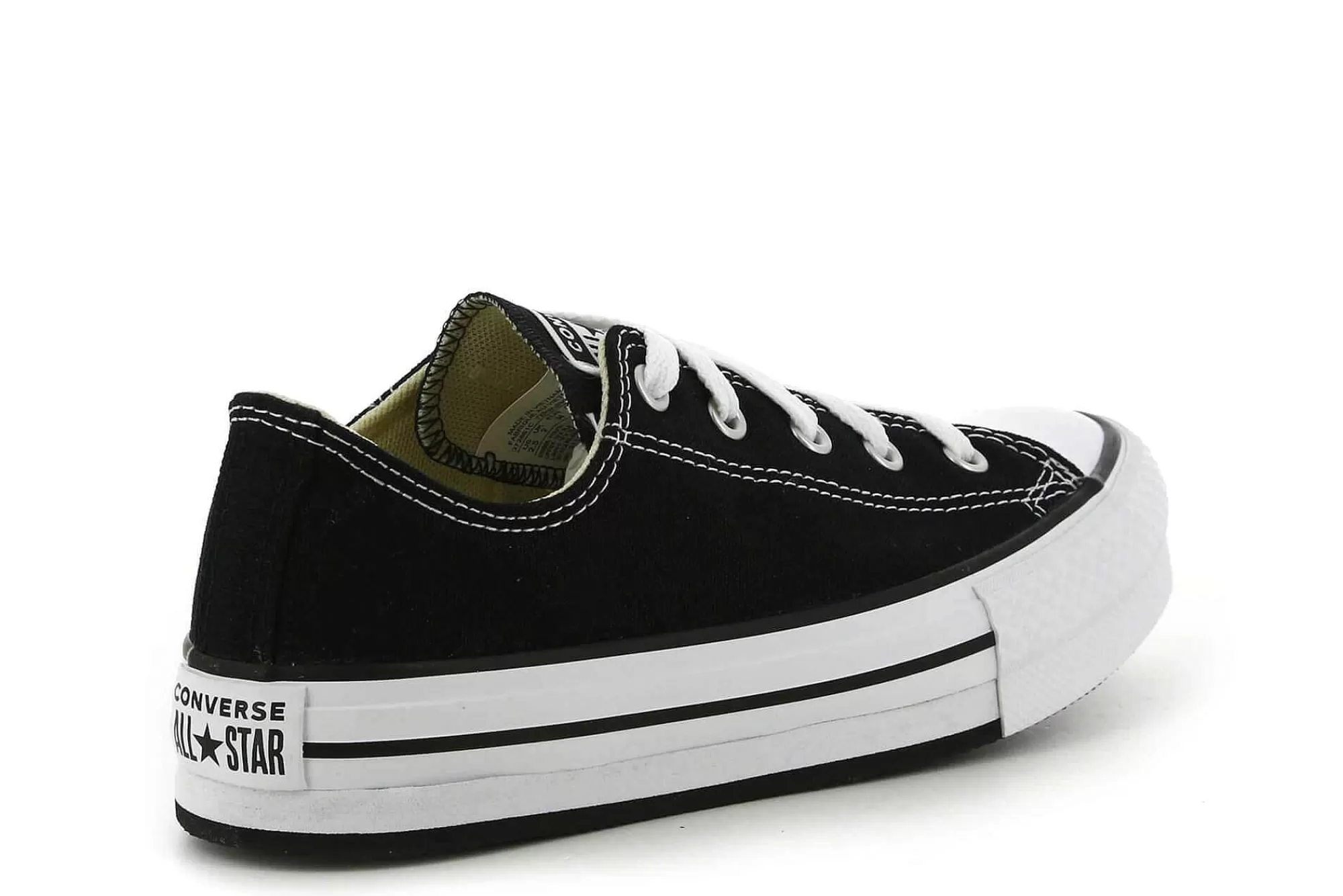 Shop Zapatillas Con Cordones 272857C/001 Black White Black Niña Zapatillas