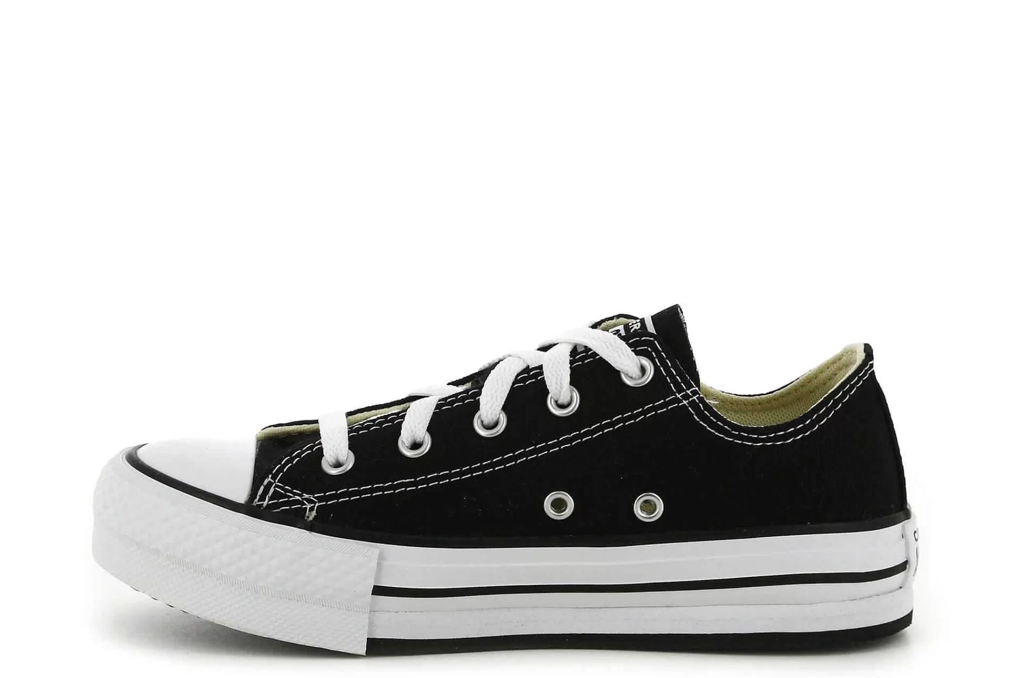 Shop Zapatillas Con Cordones 272857C/001 Black White Black Niña Zapatillas